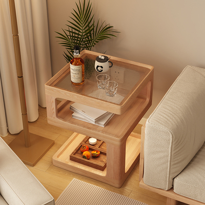 实木沙发边几客厅侧边柜可移动小茶几阳台小桌子卧室床头桌置物架