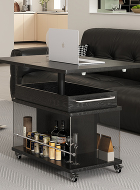 移动边几小户型沙发边柜升降茶几客厅家用折叠茶台桌子置物小推车