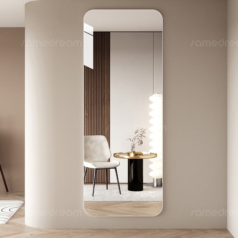 全身镜上墙穿衣镜壁挂式玻璃大镜子挂墙家用试衣定制镜子贴墙自粘