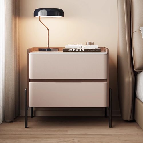 ENF级轻奢高级感实木床头柜