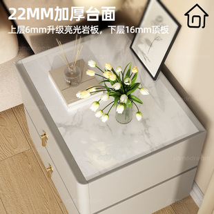 简约现代家用客厅小型床边茶几 茶几实木床头柜轻奢高级感2024新款