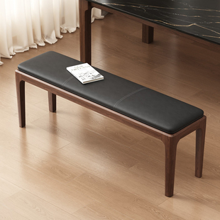 三梦家用全实木长条凳卧室床尾凳软包长条餐椅长板凳换鞋凳长凳子