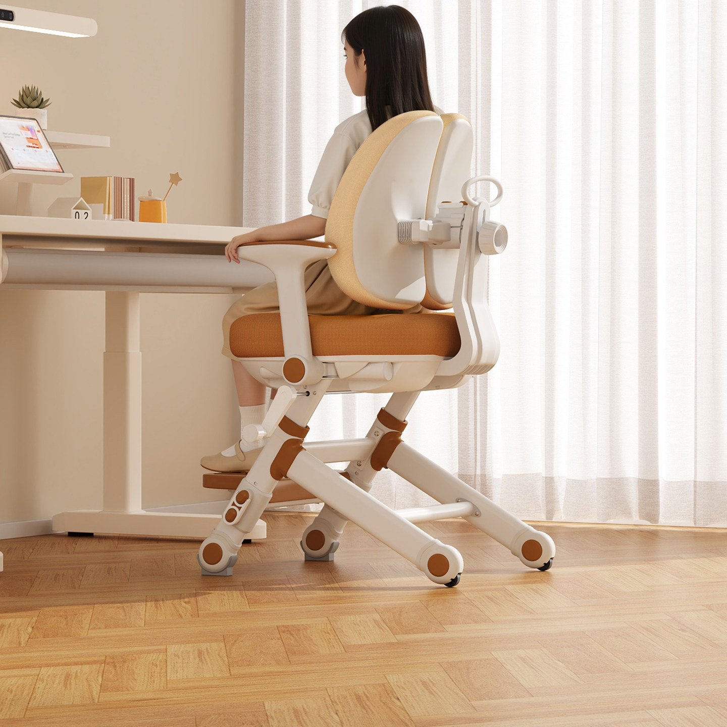 三梦儿童学习椅家用小学生写作业写字椅子可升降调节书桌座椅凳子