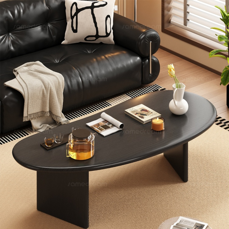 三梦实木中古风加厚台面创意茶几