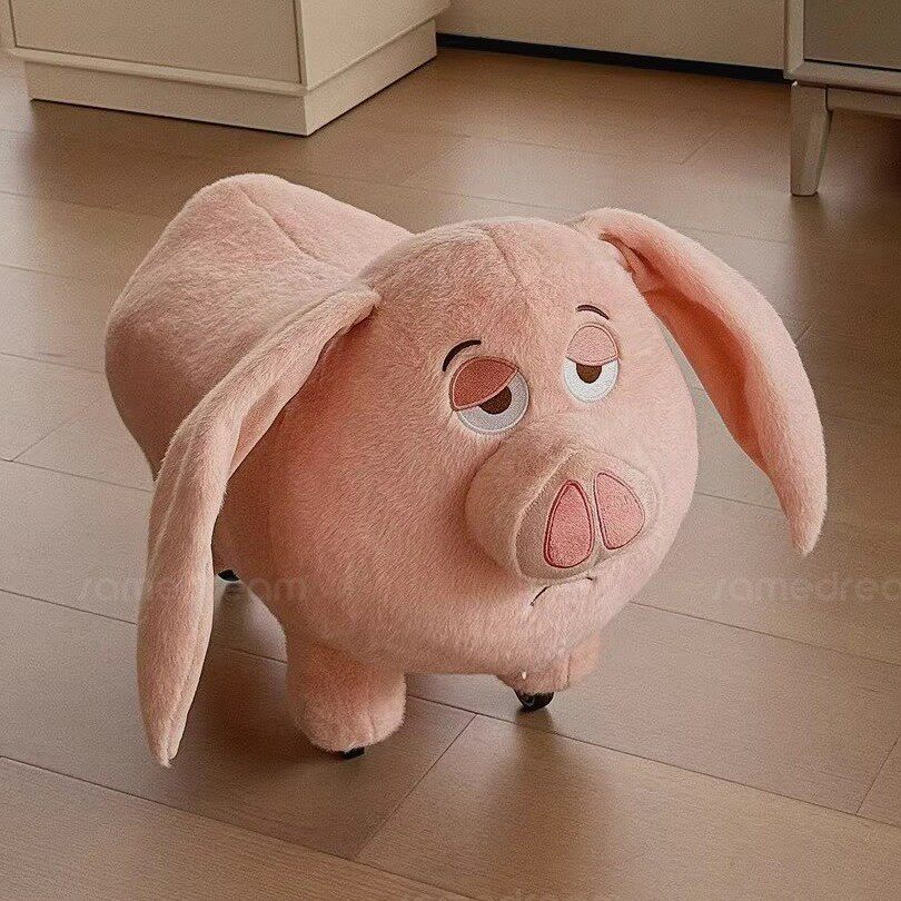 飞天猪座椅太乙真人坐凳猪玩偶凳子公仔毛绒玩具板凳娃娃儿童座椅