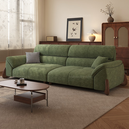 三梦政府补贴小户型布艺沙发2025新款客厅中古风沙发直排双人沙发