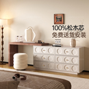 三梦梳妆台床尾斗柜一体书桌实木化妆台卧室转角法式 白色现代简约