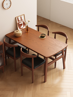 餐桌为家庭小公寓斯堪的纳维亚出租房餐桌现代简单的矩形餐饮商业