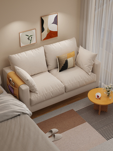 北欧双人沙发卧室小户型现代简约布艺沙发网红出租屋服装 店小沙发