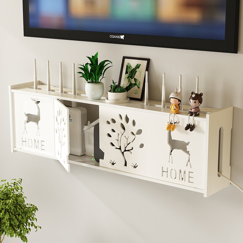 路由器免打孔收纳盒放置架置物架