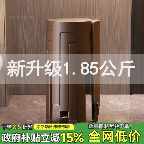 塑料凳子特厚家用可叠放圆风车胶凳餐桌板凳简约中古加厚备用椅子