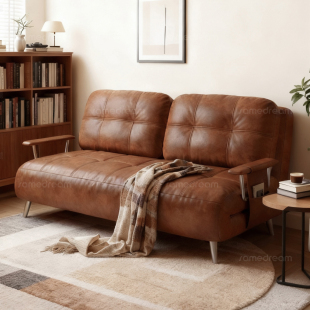 三梦沙发床可折叠一体两用伸缩沙发中古风小户型客厅阳台2025新款