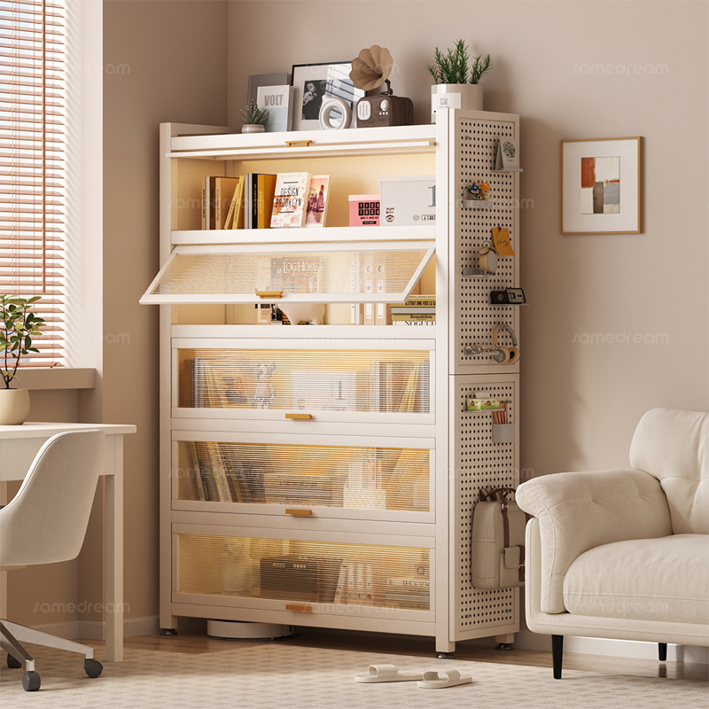 三梦钢制书柜书架落地置物架