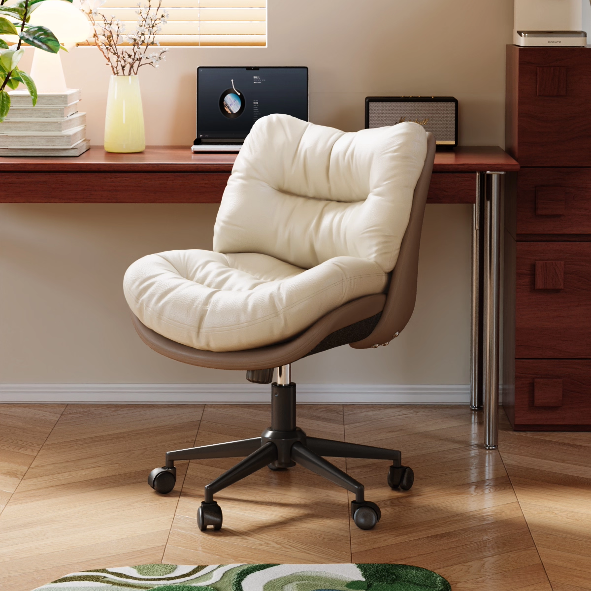 三梦猫抓皮沙发椅舒服久坐书桌椅