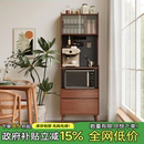 三梦实木餐边柜小户型靠墙一体柜子大容量储物柜餐厅置物柜咖啡柜