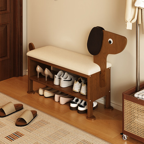 小狗换鞋凳门口家用玄关穿鞋凳