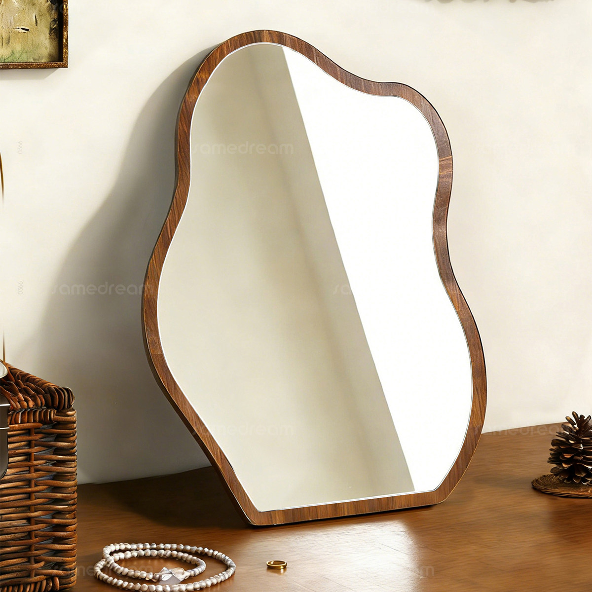 中古云朵化妆镜梳妆台镜子客厅玄关装饰镜可壁挂桌面梳妆镜穿衣镜,住宅家具,化妆镜,淘宝优惠券,粉丝福利购,淘宝优惠卷