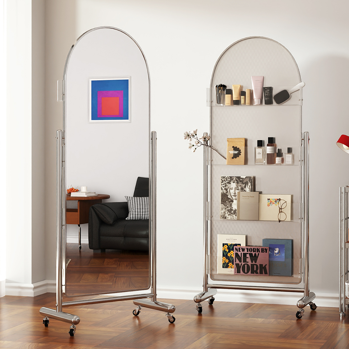 亚克力置物盒加厚不锈钢超白镜面