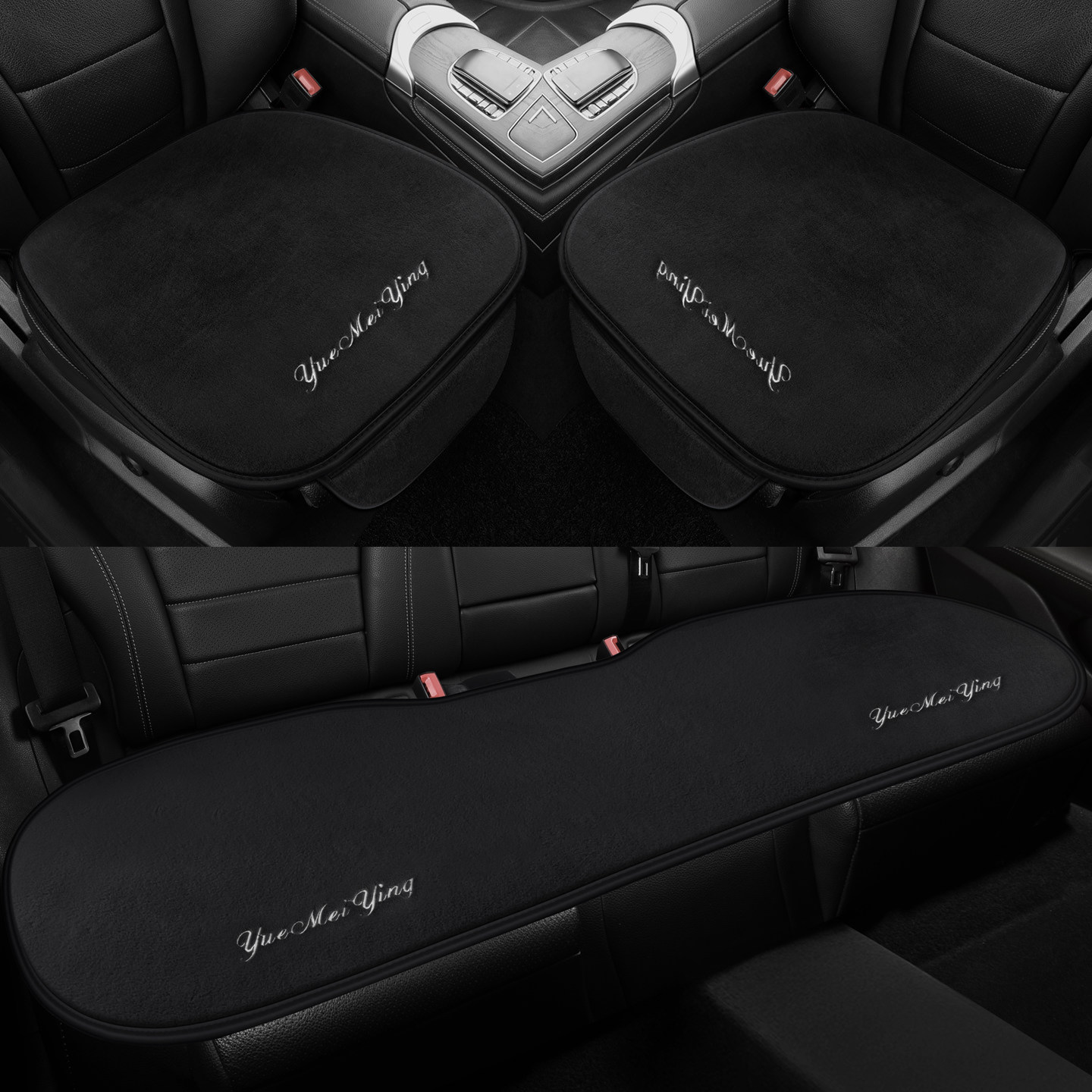 新款汽车坐垫单片冬季毛绒加厚保暖无靠背三件套四季通用后排座垫