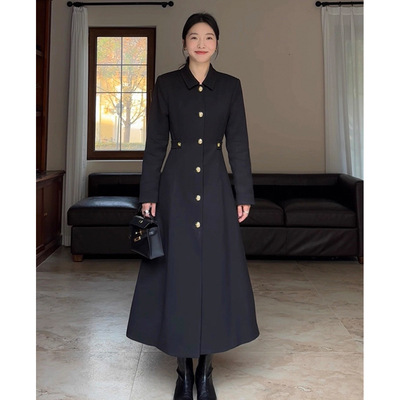 长款收腰风衣羽绒服外套200斤