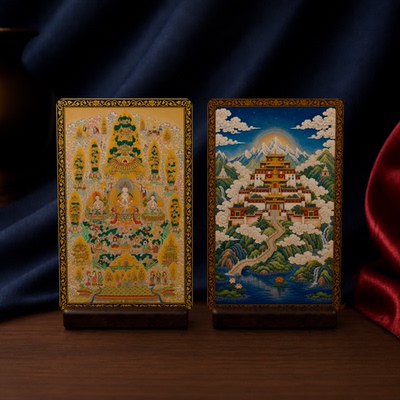 曼荼罗坛城藏式唐卡小卡54×86mm双面满版印刷高清便携文创收藏卡