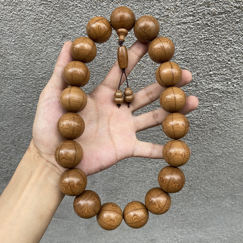 精品六道木手串男2.5老料六道木手持手捻天然佛珠莲花念珠挂链