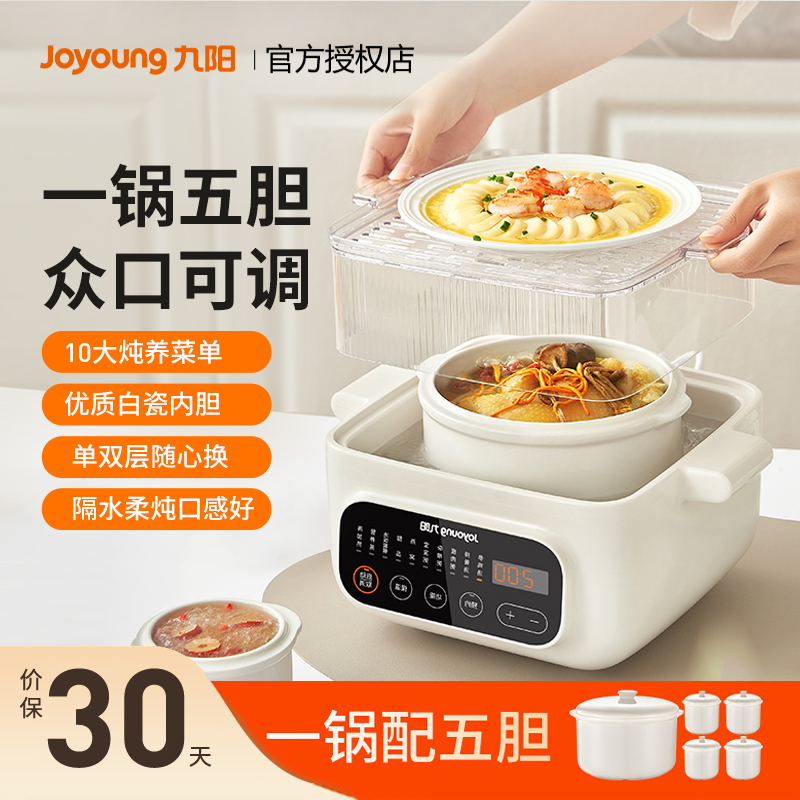 九阳电炖锅家用多功能炖盅隔水柔炖燕窝鸡汤宝宝辅食煮粥GD166