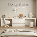 梳妆台斗柜一体简约现代书桌化妆台床尾柜电脑桌化妆桌子卧室女生