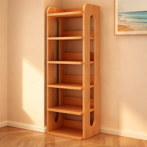 【全实木净0醛】造型落地书架