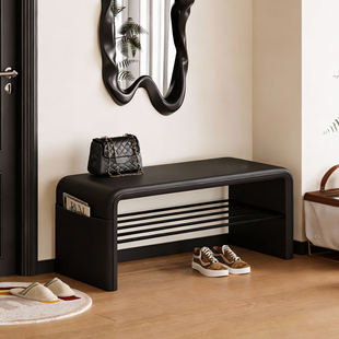 换鞋凳门口家用入户穿鞋凳轻奢高级玄关鞋柜一体可坐式长条床尾凳