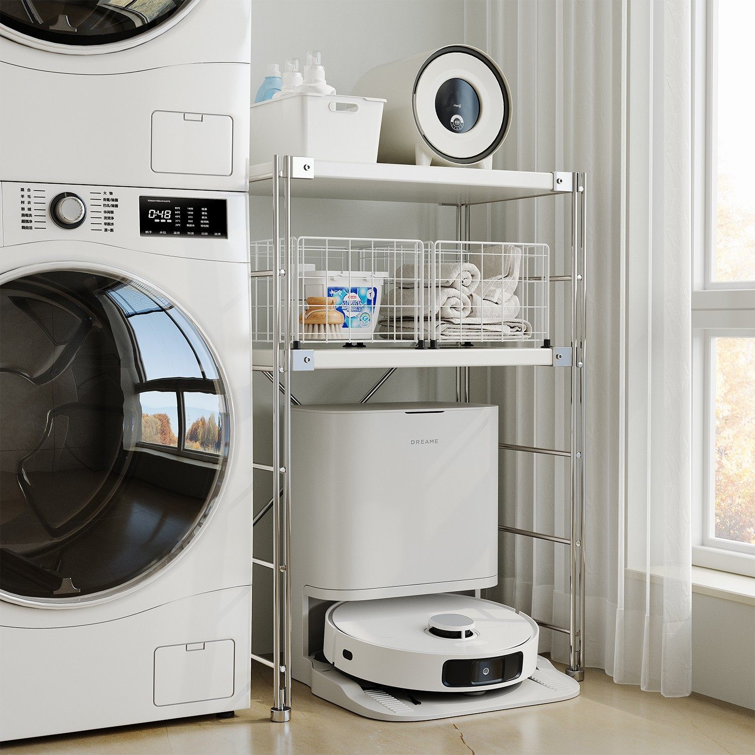 扫地机器人上方置物架落地小矮柜下空式客厅阳台转角收纳架子靠墙,住宅家具,搁板/置物架/家用陈列架,淘宝优惠券,粉丝福利购,淘宝优惠卷