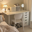 书桌梳妆台一体拉格开普桌面女生卧室电脑桌化妆桌带抽屉出租房用