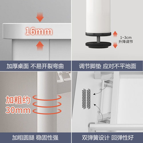 可折叠书桌家用电脑桌台式简约卧室长方形简易学生学习写字小桌子