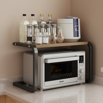 小空间大利用】厨房微波炉置物架