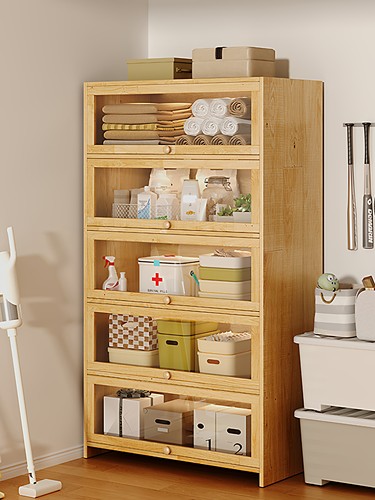 客厅杂物收纳柜大容量多层工具存放储物柜书柜带柜门家用药品柜子