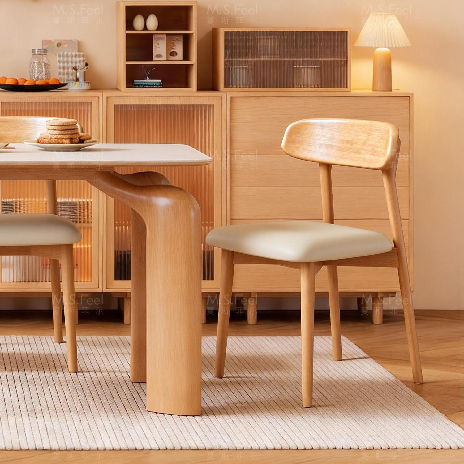 实木餐椅原木奶油风靠背椅家用餐桌椅2025新款软包吃饭椅子书桌椅,住宅家具,餐椅,淘宝优惠券,粉丝福利购,淘宝优惠卷