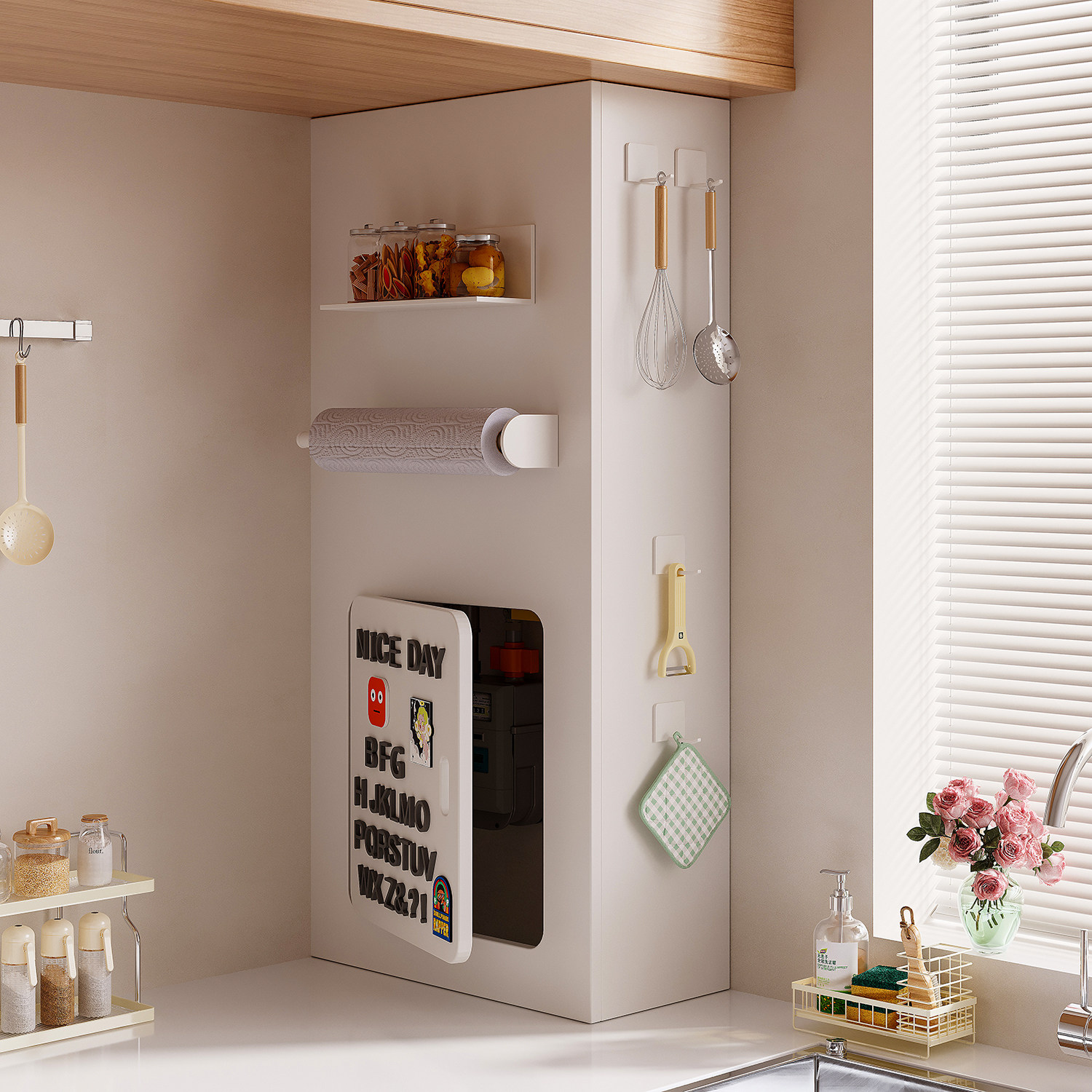 隐序燃气热水器装饰遮挡天然煤气管道保护罩厨房遮丑柜磁吸置物架,住宅家具,遮挡箱/钥匙盒,淘宝优惠券,粉丝福利购,淘宝优惠卷