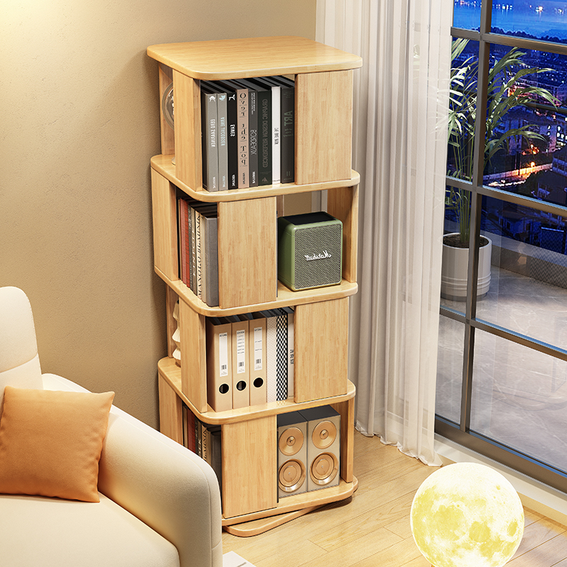 【送货上门】360度旋转书架落地