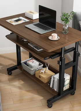 床边桌可移动电脑台式桌子卧室家用学生书桌升降宿舍懒人电脑桌