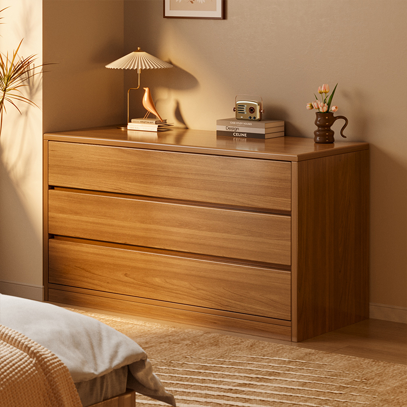 斗柜实木梳妆台斗柜一体新中式