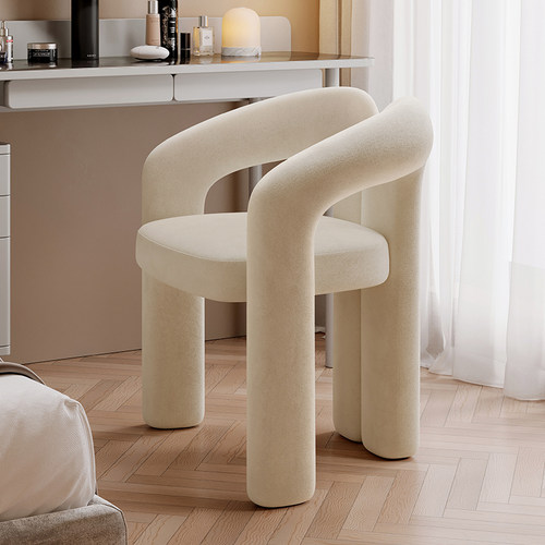 网红化妆椅化妆凳轻奢高级感主卧室女生衣帽间梳妆台椅子美甲店椅