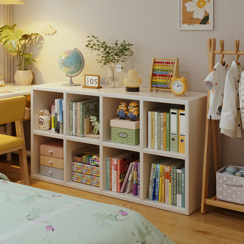 实木格子柜儿童书架！收纳神器