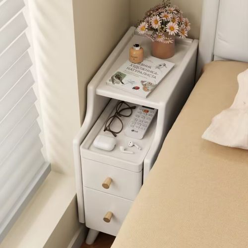 【全实木橡胶木】超窄床头夹缝柜