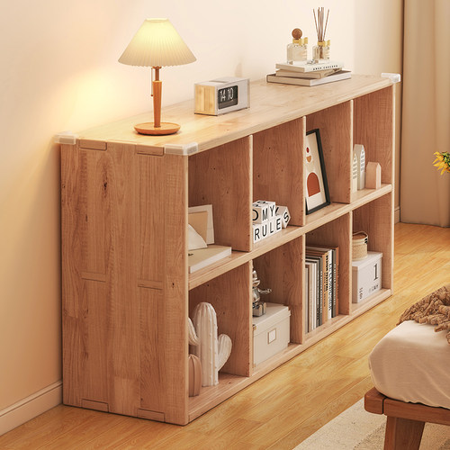 实木墙边柜置物架落地卧室杂物柜