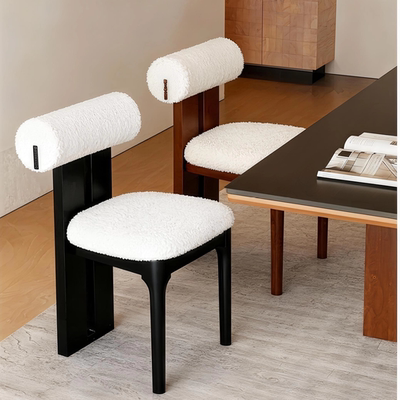 法式复古实木软包岛台餐椅