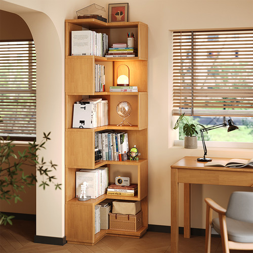 【全橡胶木】转角置物架！包安装