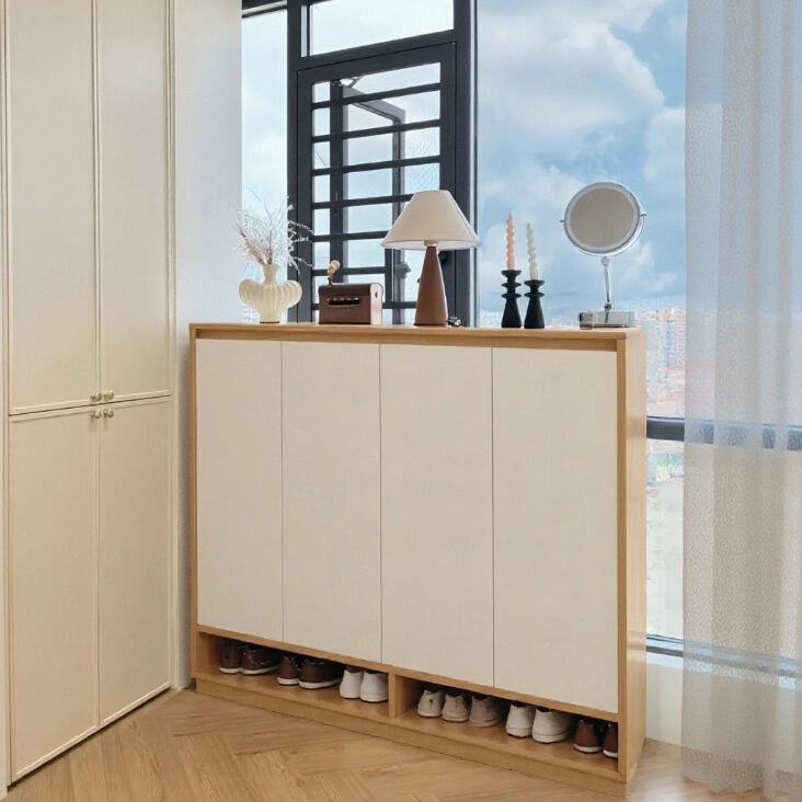 鞋柜家用门口入户一体玄关楼道柜2025新款大容量阳台防晒收纳鞋架