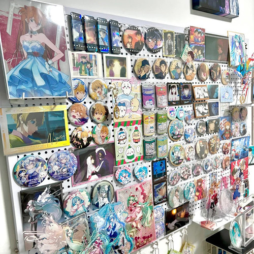 洞洞板金属痛墙吧唧谷子展示架子