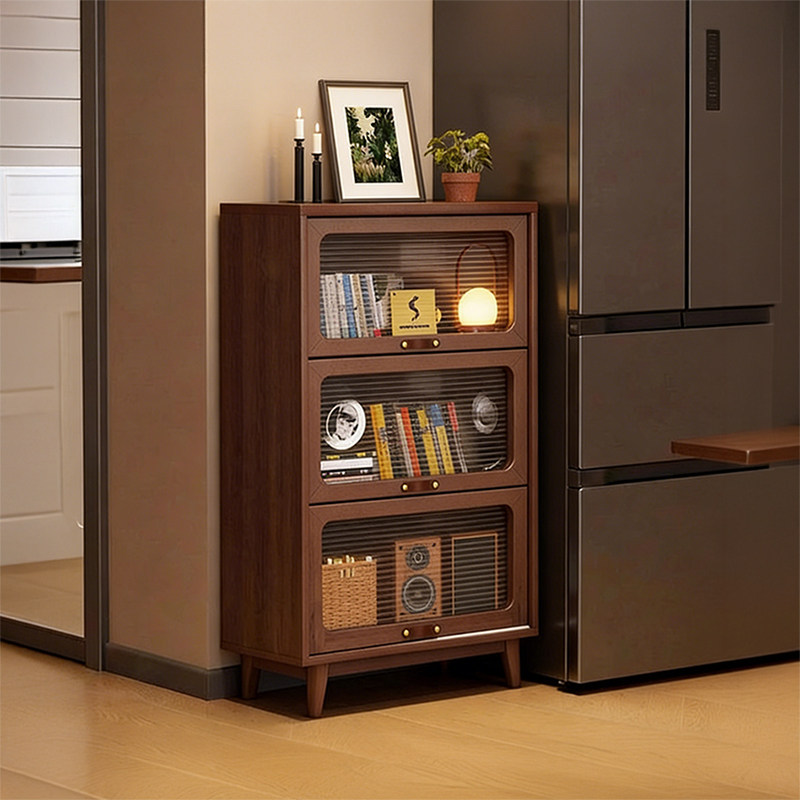 实木书架带门防尘置物架一体靠墙省空间收纳储物柜客厅展示矮书柜,住宅家具,书架,淘宝优惠券,粉丝福利购,淘宝优惠卷