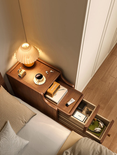 实木床头柜极窄小型床边柜超窄20cm卧室迷你窄边夹缝柜床头置物架